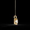 Brilliant Round Cut Solitaire Pendant Made In 18/14/10 KT Gold Embellished With Certified Lab Diamonds For The Wedding And Anniversary Gift