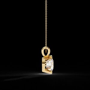 Brilliant Round Cut Solitaire Pendant Made In 18/14/10 KT Gold Embellished With Certified Lab Diamonds For The Wedding And Anniversary Gift