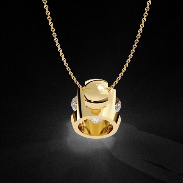 Brilliant Round Cut Solitaire Pendant Made In 18/14/10 KT Gold Embellished With Certified Lab Diamonds For The Wedding And Anniversary Gift