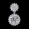 Luxury Double Halo Diamond Drop Earrings Made In 18/14/10 KT Gold Studded With Certified Lab Diamonds For The Anniversary And Wedding Gift