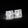 Princess Cut Channel Setting Stud Earrings Made In 18/14/10 KT Gold Embellished With Certified Lab Diamonds For The Anniversary Gift For Her
