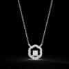 Elegant Floral Diamond Pendant Made In 18 / 14 / 10 KT Gold Embellished With Certified Lab Diamond For The Anniversary And Wedding Gift