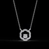 Elegant Floral Diamond Pendant Made In 18 / 14 / 10 KT Gold Embellished With Certified Lab Diamond For The Anniversary And Wedding Gift