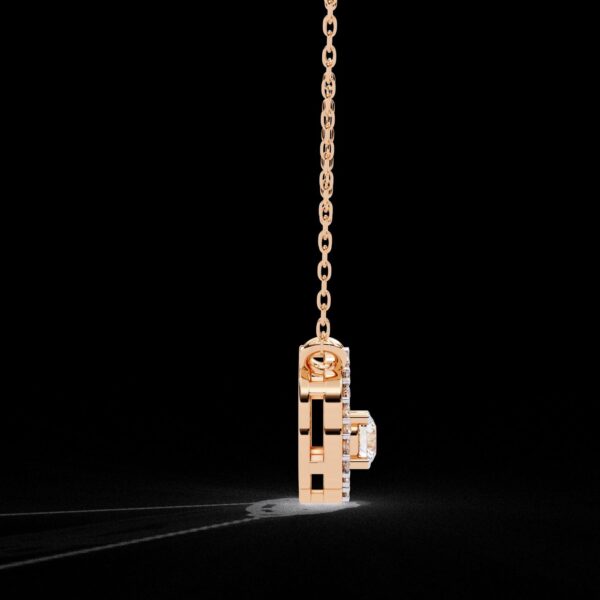 Elegant Floral Diamond Pendant Made In 18 / 14 / 10 KT Gold Embellished With Certified Lab Diamond For The Anniversary And Wedding Gift