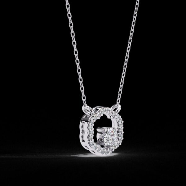Elegant Floral Diamond Pendant Made In 18 / 14 / 10 KT Gold Embellished With Certified Lab Diamond For The Anniversary And Wedding Gift
