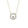 Elegant Floral Diamond Pendant Made In 18 / 14 / 10 KT Gold Embellished With Certified Lab Diamond For The Anniversary And Wedding Gift