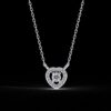 Heart-Shaped Round Diamond Pendant Made In 18/14/10 KT Gold Embellished With Certified Lab Diamonds For The Wedding And Anniversary Gift