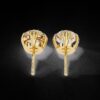 Beautiful Round Diamond Solitaire Stud Earrings Made In 18/14/10 KT Gold Studded With Certified Lab Diamonds For The Anniversary Gift