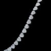 Luxury Heart Shaped Iced Out Diamond Chain Made In 925 Sterling Silver Embellished With Shinny Moissanite Diamonds For The Birthday Gift