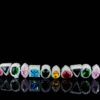 Iced Out Multi Color Bracelet Made In 925 Sterling Silver Studded With Shinny Moissanite Diamonds For The Birthday And Unisex Gift