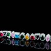 Iced Out Multi Color Bracelet Made In 925 Sterling Silver Studded With Shinny Moissanite Diamonds For The Birthday And Unisex Gift