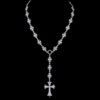 Iced Out Cross Pendant Necklace with Starburst Link Chain Made In 925 Silver Studded With Shinny Moissanite Diamonds For The Birthday Gift
