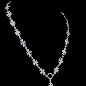 Iced Out Cross Pendant Necklace with Starburst Link Chain Made In 925 Silver Studded With Shinny Moissanite Diamonds For The Birthday Gift