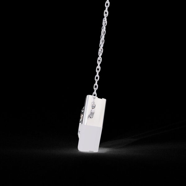 Elegant Princess Diamond Pendant Made In 18 / 14 / 10 KT Gold Embellished With Certified Lab Diamonds For The Anniversary And Wedding Gift