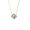 Elegant Princess Diamond Pendant Made In 18 / 14 / 10 KT Gold Embellished With Certified Lab Diamonds For The Anniversary And Wedding Gift