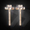 Elegant Round Diamond Cluster Stud Earrings Made In 18/14/10 KT Gold Studded With Certified Lab Diamonds For The Anniversary Gift For Her