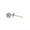 Elegant Round Diamond Cluster Stud Earrings Made In 18/14/10 KT Gold Studded With Certified Lab Diamonds For The Anniversary Gift For Her