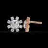 Round Diamond Sunburst Stud Earrings Made In 18 / 14 / 10 KT Gold Studded With Certified Lab Diamonds For The Anniversary Gift For Her