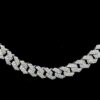 Iced Out Round Diamond 6 MM Cuban Link Chain Made In 925 Sterling Silver Studded With Shinny Moissanite Diamonds For The Birthday Gift