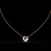 Elegant Heart Diamond Pendant Made In 18 / 14 / 10 KT Gold Embellished With Certified Lab Diamonds For Anniversary And Birthday Gift