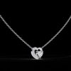 Elegant Heart Diamond Pendant Made In 18 / 14 / 10 KT Gold Embellished With Certified Lab Diamonds For Anniversary And Birthday Gift