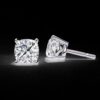 Classic Cushion Cut Stud Earrings Made In 18 / 14 / 10 KT Gold Embellished With Certified Lab Diamonds For Anniversary And Birthday Gift
