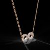 Timeless Infinity Diamond Pendant Made In 18 / 14 / 10 KT Gold Embellished With Certified Lab Diamonds For The Anniversary And Wedding Gift