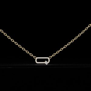 Elegant Diamond-Studded Carabiner Pendant Made In 18/14/10 KT Gold Studded With Certified Lab Diamonds For The Anniversary And Wedding Gift