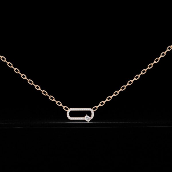 Elegant Diamond-Studded Carabiner Pendant Made In 18/14/10 KT Gold Studded With Certified Lab Diamonds For The Anniversary And Wedding Gift
