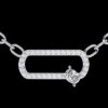 Elegant Diamond-Studded Carabiner Pendant Made In 18/14/10 KT Gold Studded With Certified Lab Diamonds For The Anniversary And Wedding Gift