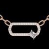 Elegant Diamond-Studded Carabiner Pendant Made In 18/14/10 KT Gold Studded With Certified Lab Diamonds For The Anniversary And Wedding Gift