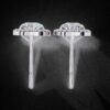 Halo Stud Earrings with Round Diamond Made In 18 / 14 / 10 KT Gold Embellished With Certified Lab Diamonds For The Anniversary Gift For Her