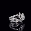 Iced Out Multi Shape Unisex Diamond Ring Made In 18 / 14 / 10 KT Gold Embellished With Shinny Moissanite Diamonds For The Birthday Gift