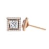 Princess Cut Diamond Stud Earrings Made In 18 / 14 / 10 KT Gold Embellished With Certified Lab Diamonds For Anniversary And Birthday Gift