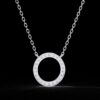 Round Diamond Circle Style Pendant Made In 18 / 14 / 10 KT Gold Embellished With Certified Lab Diamonds For The Anniversary And Wedding Gift