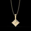Princess Cut Diamond Pendant Made In 18 / 14 / 10 KT Gold Embellished With Certified Lab Diamonds For The Anniversary And Birthday Gift