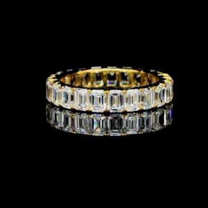 0.20 Ct Pointer Emerald Diamond Ring Made In 18/14/10 KT Gold Studded With Certified Lab Diamonds For Wedding And Anniversary Gift For Her