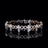 Iced Out Cross Style Unisex Bracelet Made In 10 KT Gold Embellished With Shinny Moissanite Diamonds For The Birthday And Unisex Gift