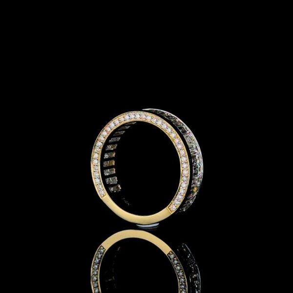 Eternity Emerald Diamond Ring Made In 18 / 14 / 10 KT Gold Embellished With Shinny Moissanite Diamonds For The Wedding And Anniversary Gift