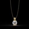 Brilliant Round Cut Solitaire Pendant Made In 18/14/10 KT Gold Embellished With Certified Lab Diamonds For The Wedding And Anniversary Gift