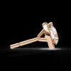 Dazzling Round Cut Diamond Earring Made In 18 / 14 / 10KT Gold Embellished With Certified Lab Diamond For Anniversary And Birthday Gift