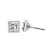 Princess Cut Channel Setting Stud Earrings Made In 18/14/10 KT Gold Embellished With Certified Lab Diamonds For The Anniversary Gift For Her