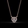 Heart-Shaped Round Diamond Pendant Made In 18/14/10 KT Gold Embellished With Certified Lab Diamonds For The Wedding And Anniversary Gift