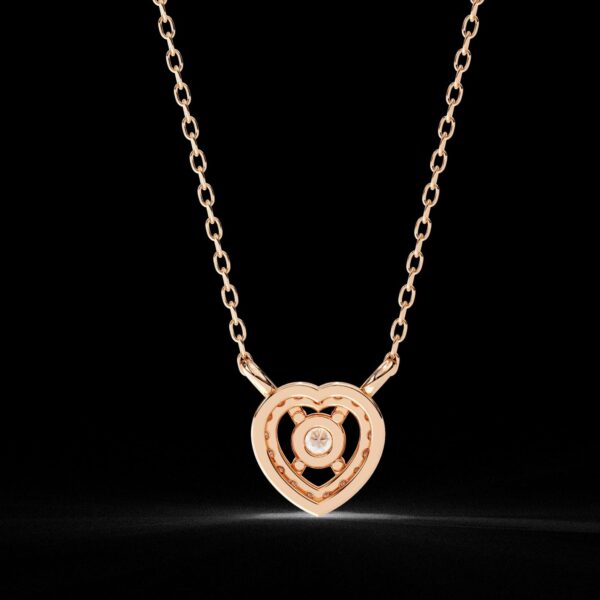 Heart-Shaped Round Diamond Pendant Made In 18/14/10 KT Gold Embellished With Certified Lab Diamonds For The Wedding And Anniversary Gift