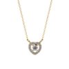 Heart-Shaped Round Diamond Pendant Made In 18/14/10 KT Gold Embellished With Certified Lab Diamonds For The Wedding And Anniversary Gift