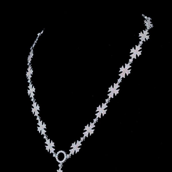 Iced Out Cross Pendant Necklace with Starburst Link Chain Made In 925 Silver Studded With Shinny Moissanite Diamonds For The Birthday Gift