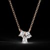 Triple Radiance Diamond Pendant – Oval, Pear & Emerald Cut Made In 18/14/10 KT Gold Studded With Certified Lab Diamonds For Anniversary Gift