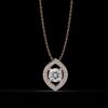 Sparkling Round Cut Diamond Pendant Made In 18 / 14 / 10 KT Gold Embellished With Certified Lab Diamonds For The Anniversary Gift For Her