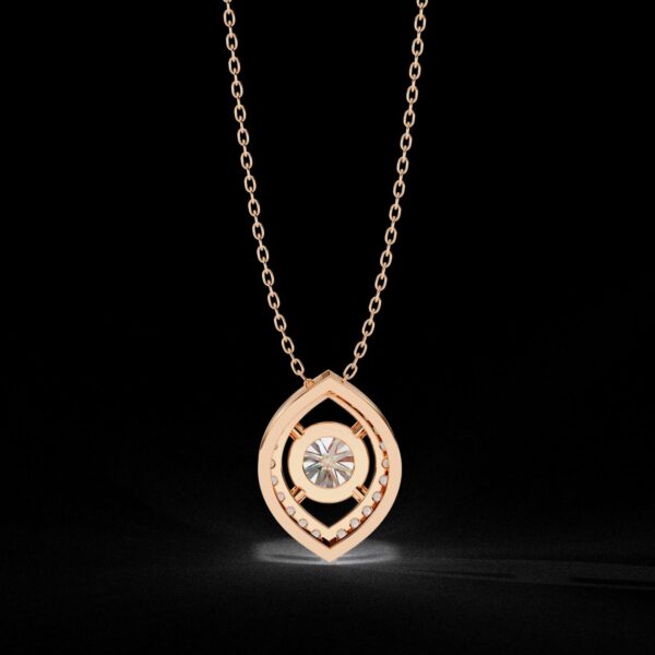 Sparkling Round Cut Diamond Pendant Made In 18 / 14 / 10 KT Gold Embellished With Certified Lab Diamonds For The Anniversary Gift For Her
