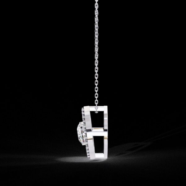 Sparkling Round Cut Diamond Pendant Made In 18 / 14 / 10 KT Gold Embellished With Certified Lab Diamonds For The Anniversary Gift For Her